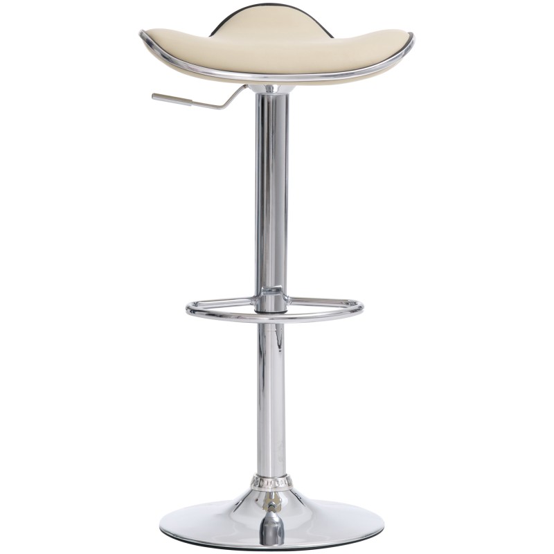 Juego de 2 taburetes de bar Shanghai C color crema