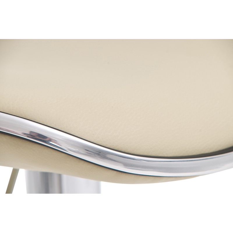 Juego de 2 taburetes de bar Shanghai C color crema