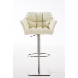 Taburete de bar Damaso E color crema