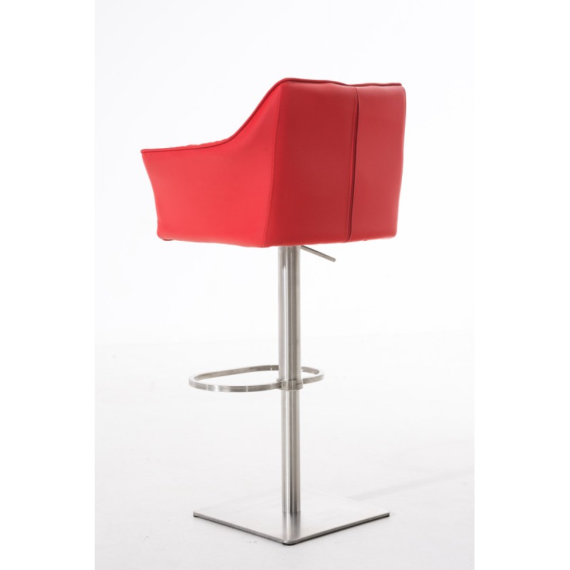 Taburete de bar rojo Damaso E