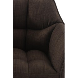 Taburete de bar Damaso B de tela marrón