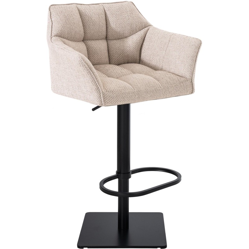 Taburete de bar Damaso B de tela color marfil