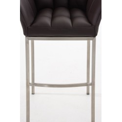 Taburete de bar Damaso E con base marrón de 4 patas