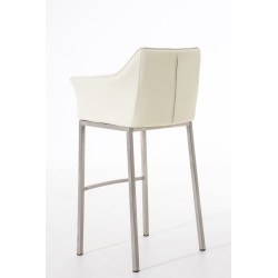Taburete de bar Damaso E con base color crema de 4 patas