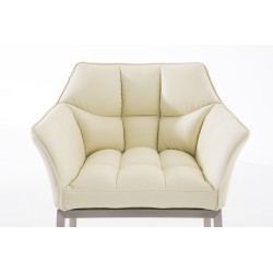 Taburete de bar Damaso E con base color crema de 4 patas