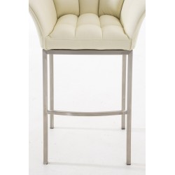 Taburete de bar Damaso E con base color crema de 4 patas
