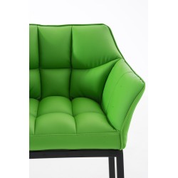 Taburete de bar Damaso B con base de 4 patas, verde