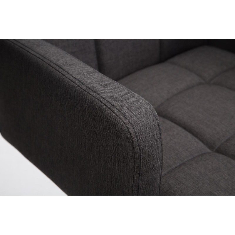 Taburete de bar Los Ángeles, tela C gris oscuro