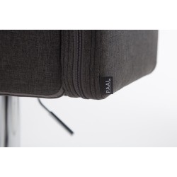 Taburete de bar Los Ángeles, tela C gris oscuro