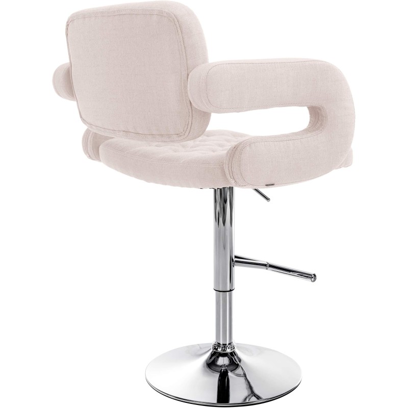 Taburete de bar Dublín, tapizado en tela beige C