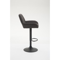 Taburete de bar Braga, tela gris oscuro B