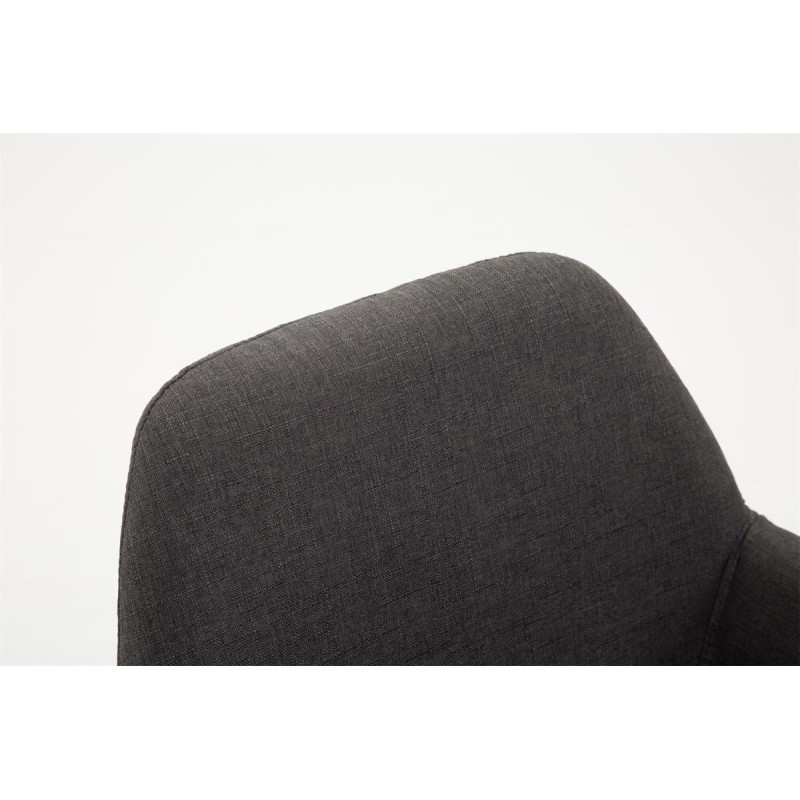 Taburete de bar Braga, tela gris oscuro B