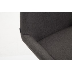 Taburete de bar Braga, tela gris oscuro B