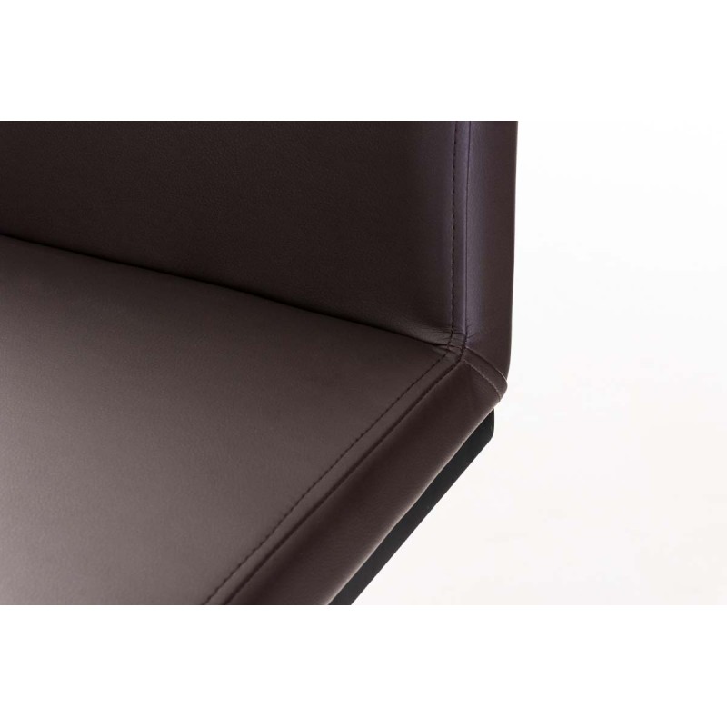 Taburete de bar Panamá B en piel sintética marrón