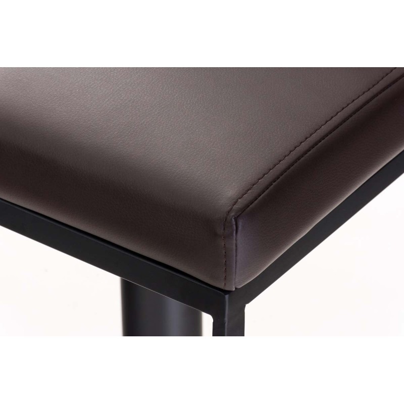 Taburete de bar Panamá B en piel sintética marrón