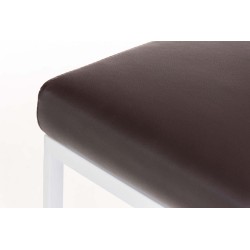 Taburete de bar Panamá W en piel sintética marrón