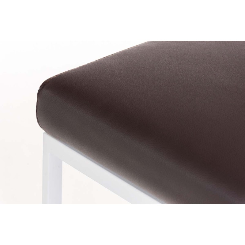 Taburete de bar Panamá W en piel sintética marrón