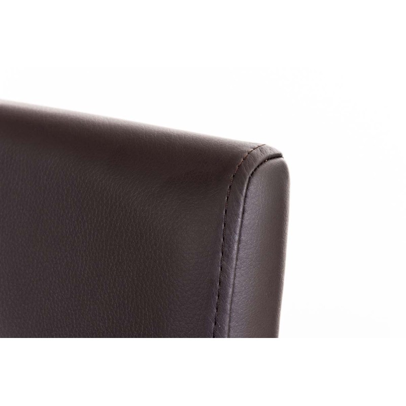 Taburete de bar Panamá W en piel sintética marrón