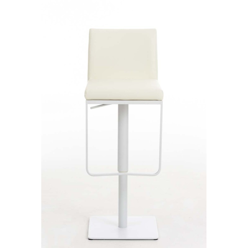 Taburete de bar Panamá W en piel sintética color crema