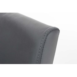 Taburete de bar Panamá W en piel sintética gris