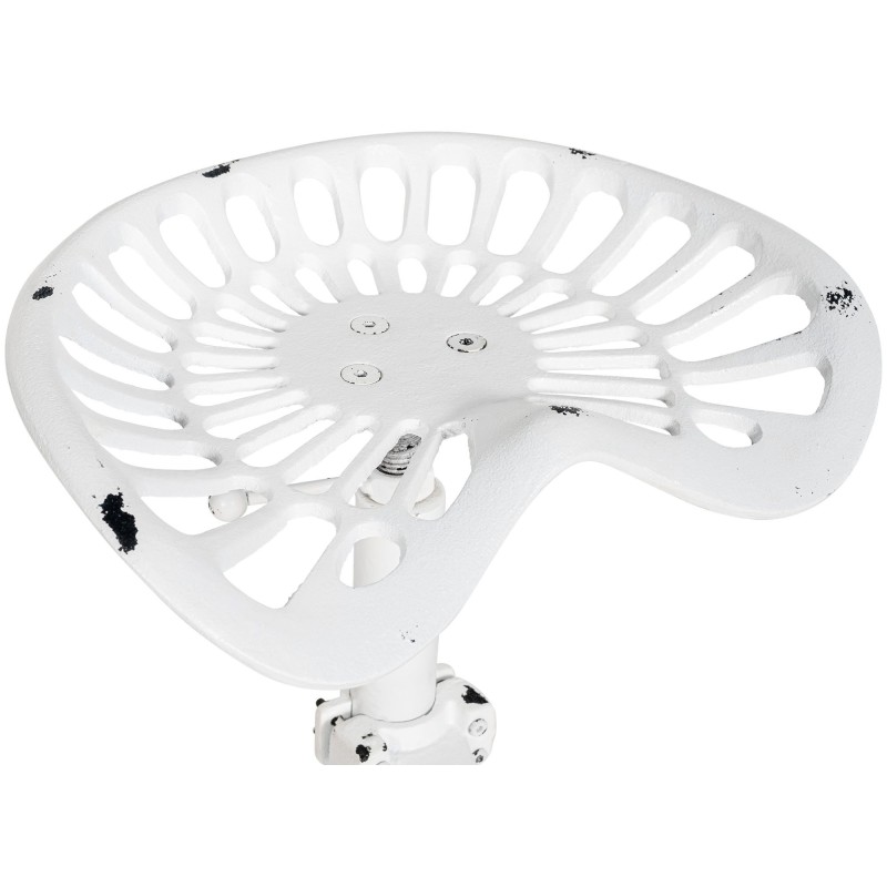 Taburete de bar estilo butch blanco antiguo