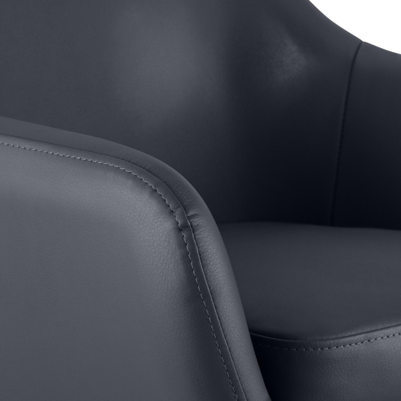 Taburete de bar Grant en piel sintética negra