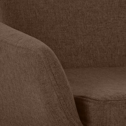 taburete de bar Grant de tela marrón