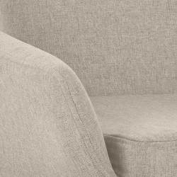 taburete de bar Grant de tela color crema