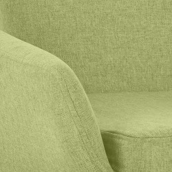 Taburete de bar Grant de tela verde claro