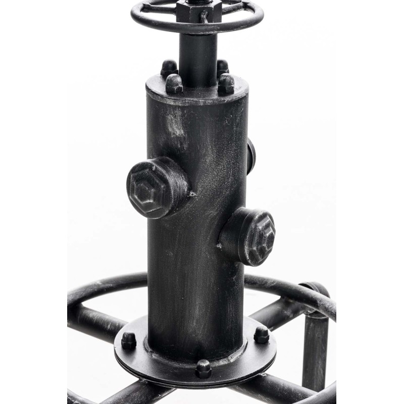 Taburete de bar Lumos, en madera plateada antigua