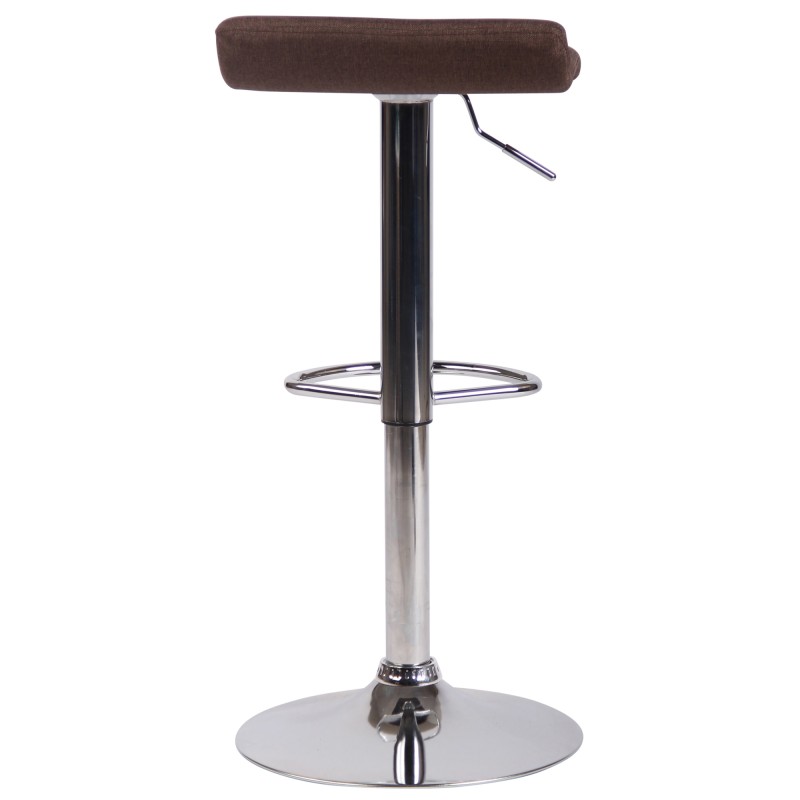 Taburete de bar Dyn V2, tapizado en tela marrón C