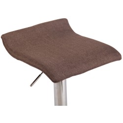 Taburete de bar Dyn V2, tapizado en tela marrón C