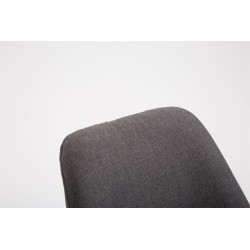 Taburete de bar Metz en tela Natura gris oscuro