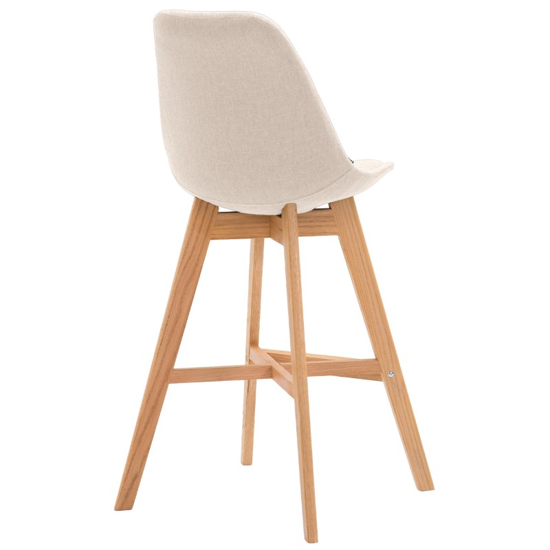 Taburete de bar Cannes, tejido Natura color crema