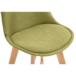 Taburete de bar Cannes, tela verde Natura