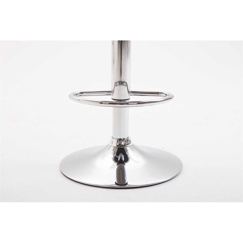 Taburete de bar Kiel en piel sintética blanca