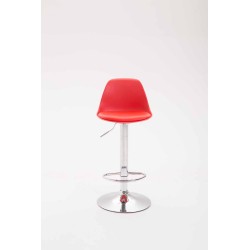 Taburete de bar Kiel en piel sintética roja