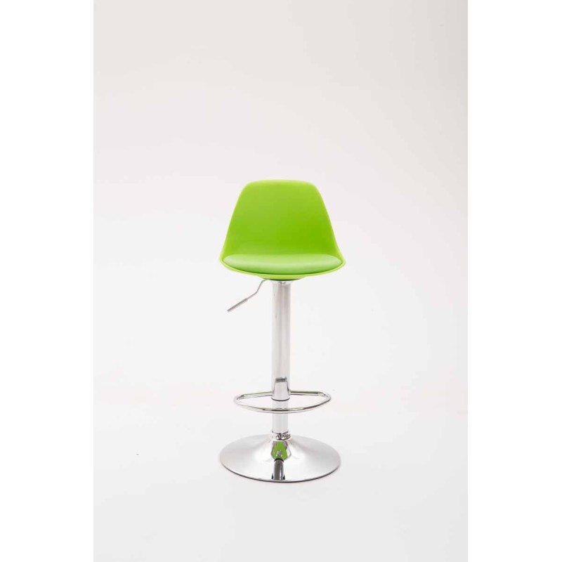 Taburete de bar Kiel en piel sintética verde