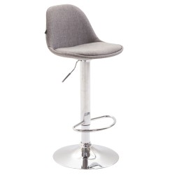 Taburete de bar Kiel de tela gris