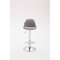 Taburete de bar Kiel de tela gris