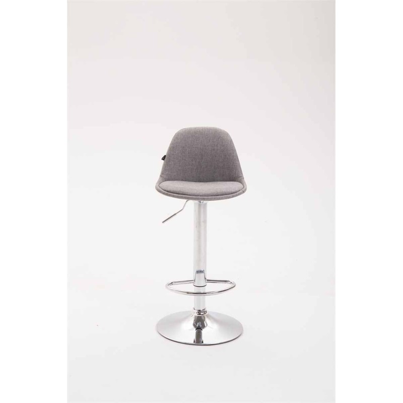 Taburete de bar Kiel de tela gris