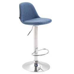 Taburete de bar de tela azul Kiel