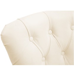 Taburete de bar Lakewood en piel auténtica, color crema antiguo claro