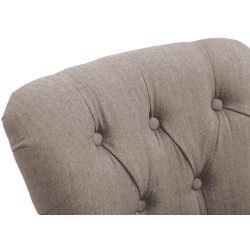 Taburete de bar Lakewood tapizado en tela, estilo topo antiguo