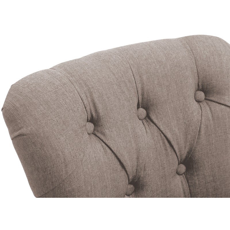 Taburete de bar Lakewood tapizado en tela, estilo topo antiguo