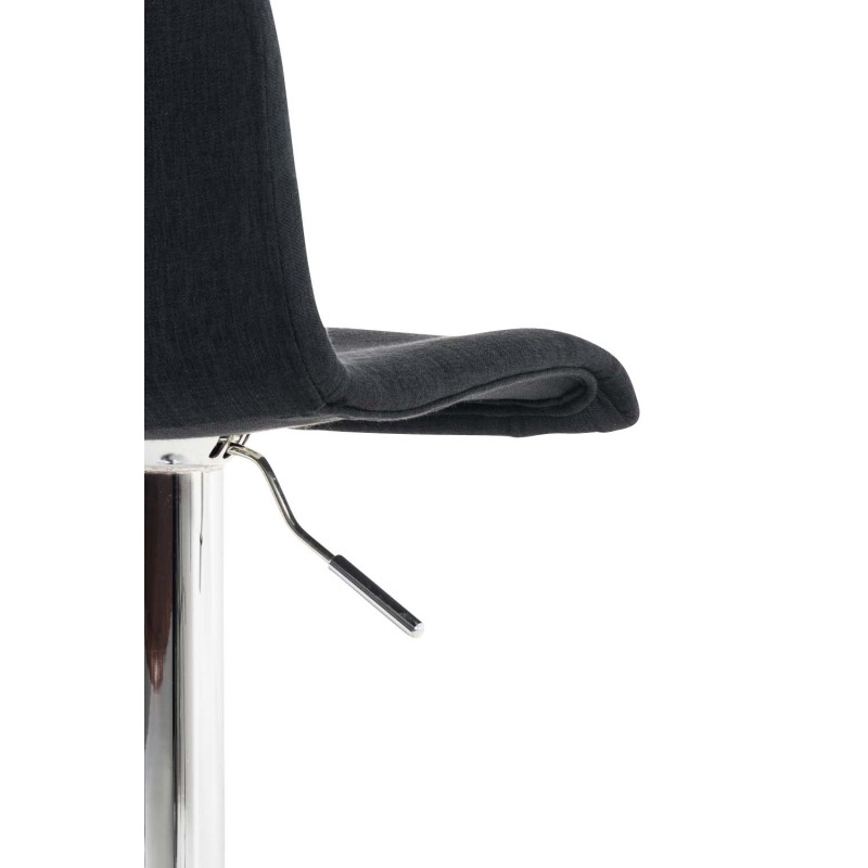 Taburete de bar Hoover, tapizado en tela negra C