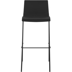 Taburete de bar Hoover, base de 4 patas, negro