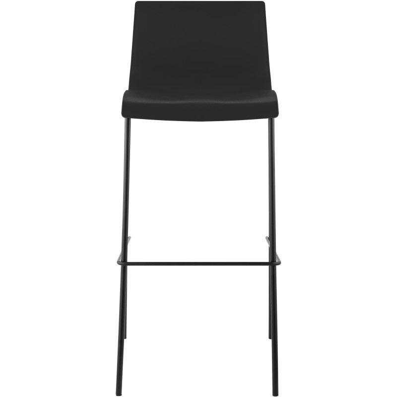 Taburete de bar Hoover, base de 4 patas, negro
