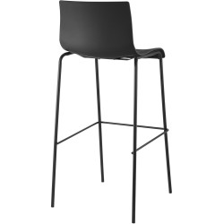 Taburete de bar Hoover, base de 4 patas, negro