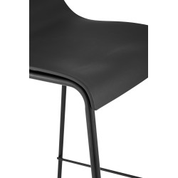 Taburete de bar Hoover, base de 4 patas, negro